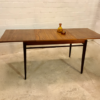 Teakholz Esstisch, Vintage 1960's, ausziehbar, klappbar, Palisander, Danish Design, Mid Century, 1970's, Dining Table, Konische Beine, Untergestell Palisander