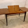 Teakholz Esstisch, Vintage 1960's, ausziehbar, klappbar, Palisander, Danish Design, Mid Century, 1970's, Dining Table, Konische Beine, Untergestell Palisander