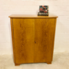 Mid Century Higboard, Eiche, 1960's, Herrenkommode, Wäschekommode, helles Holz, Eichefurnier, Fächer, Schubladen, Maserung, Vintage