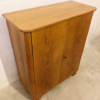 Mid Century Higboard, Eiche, 1960's, Herrenkommode, Wäschekommode, helles Holz, Eichefurnier, Fächer, Schubladen, Maserung, Vintage