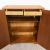 Mid Century Higboard, Eiche, 1960's, Herrenkommode, Wäschekommode, helles Holz, Eichefurnier, Fächer, Schubladen, Maserung, Vintage