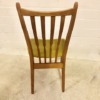 Vintage Dining Chairs, 4er Set, helles Holz, Mohair, Samt, Sprossenstuhl, grün, gelb, Buche, 1960's