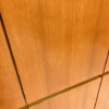 GE-EL Highboard, 1970's, schlicht, zeitlos, grifflos, Schrank, Mid Century, Nussbaum, hellbraun, Anrichte, Sideboard, Kommode, 1960's, Designklassiker