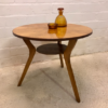 Mid Century Coffee Table, Beistelltisch, 1960's, Nussbaum, Rüster, Nierentisch, Zeitungsablage, true Vintage, Designklassiker, schräge Beine, Maserung, Couchtisch
