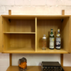 Danish Design Regalwand, HG Furniture, 1970's, Eiche, helles Holz, Bücherregal, Schrank, Mid Century, Made in Denmark, Rud Thygesen, Johnny Sørensen, Regalböden, Wandregal, 1960's, Designklassiker
