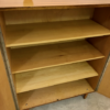 true Vintage Highboard, Nussbaum 1960's, Schrank, Anrichte, Mid Century, 970's, Kommode, 4 Fächer, Maserung, Patina, verschließbar, Klassiker, Herrenkommode, konische Beine