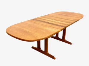 true Vintage Teakholz Esstisch, oval, 1970, Vollholz, Made in Denmark, Danish Design, Mid Century, ausziehbar, 1960, lang, Tafel, erweiterbar