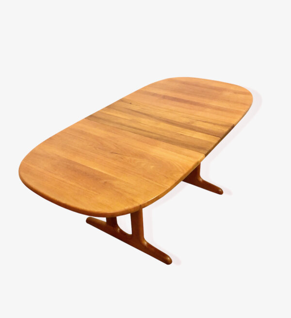 true Vintage Teakholz Esstisch, oval, 1970, Vollholz, Made in Denmark, Danish Design, Mid Century, ausziehbar, 1960, lang, Tafel, erweiterbar