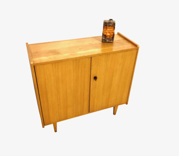 true Vintage Kommode, 1970's, helles Holz, Ulme/ Rüster, Anrichte, Sideboard, Mid Century, Schuhschrank, Klassiker, Design, verschließbar