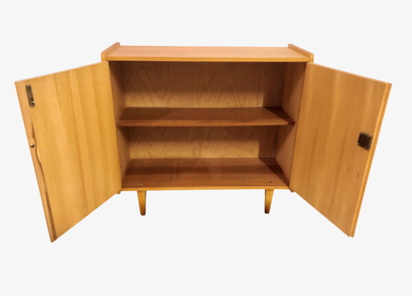 true Vintage Kommode, 1970's, helles Holz, Ulme/ Rüster, Anrichte, Sideboard, Mid Century, Schuhschrank, Klassiker, Design, verschließbar