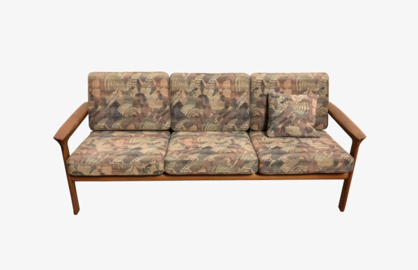 3er Sofa Sven Ellekaer, Danish Design, 1970er, Teak, Comfort Design, Teakholz, Made in Denmark, 60er, Designklassiker, Vintage, Interior, Mid Century, 70er