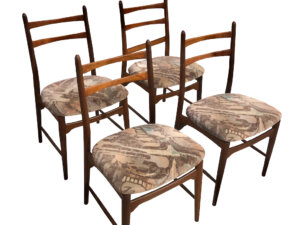 4er Set Teakholzstühle, Danish 1960's, Teak, Sprossen, Dining Chairs, Esszimmerstühle, Vintage, Wohnküche, dunkles Teakholz, Designklassiker, Designer, Interior