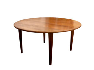 Coffee Table A / S Mikael Laursen 1960's, Couchtisch, Teak, hellbraun, Danish Design, Vintage, Mid Century, 1970, Wohnzimmertisch, Designklassiker, Teakholz, rund