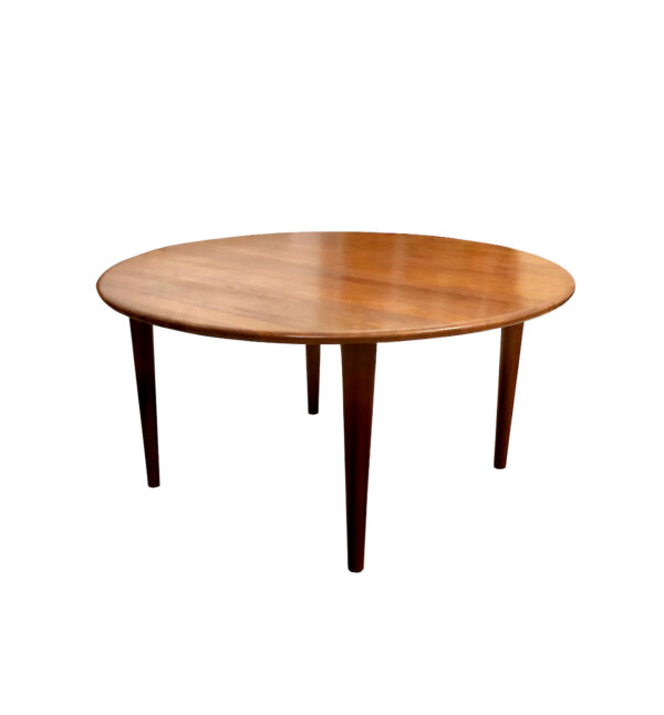 Coffee Table A / S Mikael Laursen 1960's, Couchtisch, Teak, hellbraun, Danish Design, Vintage, Mid Century, 1970, Wohnzimmertisch, Designklassiker, Teakholz, rund