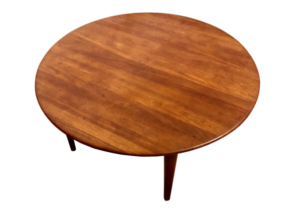 Coffee Table A / S Mikael Laursen 1960's, Couchtisch, Teak, hellbraun, Danish Design, Vintage, Mid Century, 1970, Wohnzimmertisch, Designklassiker, Teakholz, rund